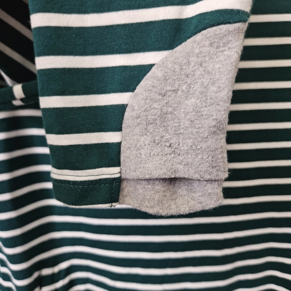 Ampersand Ave Double-Hooded Line It Up Spruce & Grey Sweater Size L - Picture 6 of 11